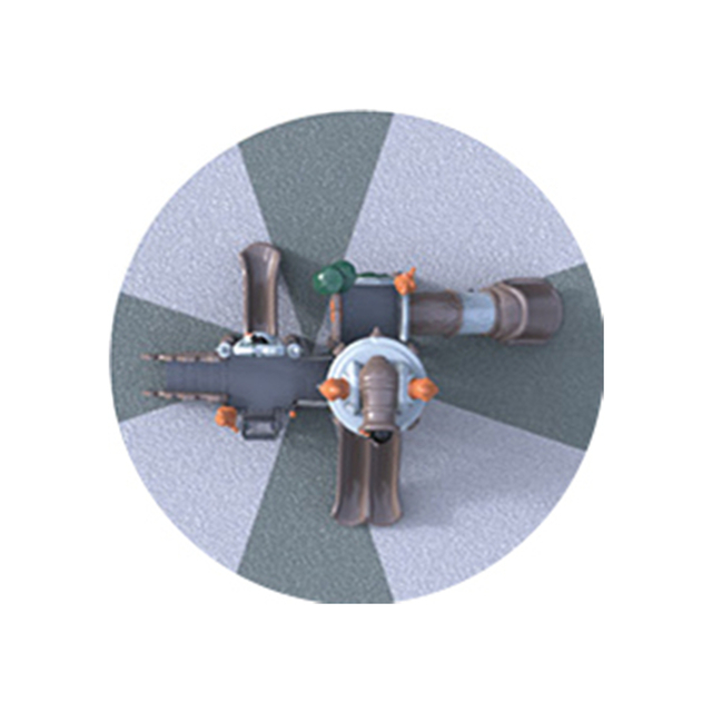 Outdoor Small Galvanized Steel Playground with Cartoon Chicken (HJ-10202) 