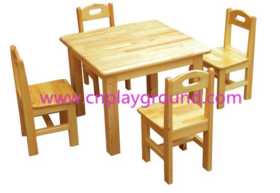 School Rustic Wooden Square Table for Children (HG-3805)