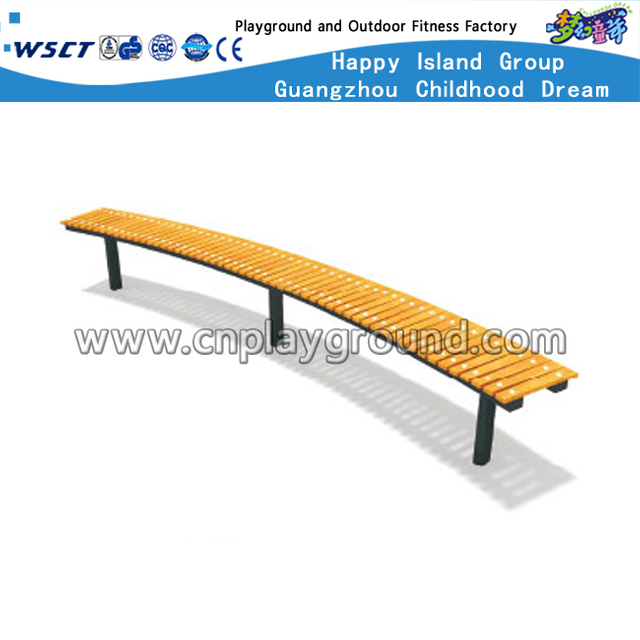 New Design Outdoor Wooden Arc Leisure Bench (HD-19401)