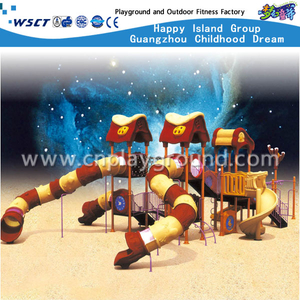 Outdoor Kids Plastic Slide Castle Galvanized Steel Playground on Promotion（HA-08401）