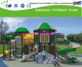 Green Roof Children Combination Slide Sevilla Galvanized Steel Playground Game
