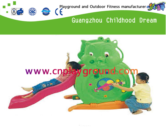 Small Size Plastic Toys Orange Slide Playground with Swing Equipment (M11-09403)