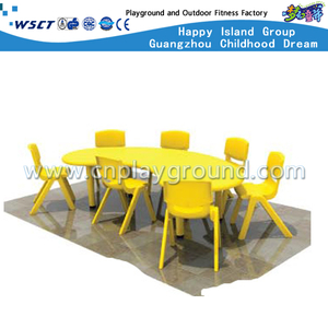Kindergarten Children Curved Study Table Equipment (M11-07602)