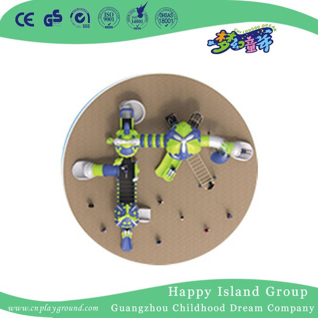 Outdoor Cartoon Blue and Green Airship Galvanized Steel Playground Equipment for Children (HG-10302) 