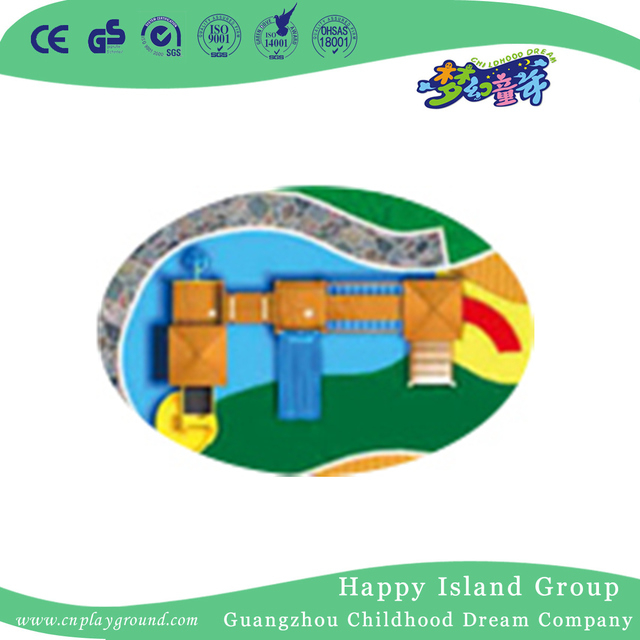 Outdoor Amusement Park Wooden Combination Slide Children Playground (HF-17202)