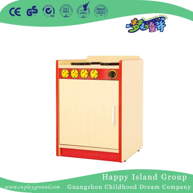 Kindergarten Kids Role Play Wood Refrigerator Storage Cabinet (HG-4406)