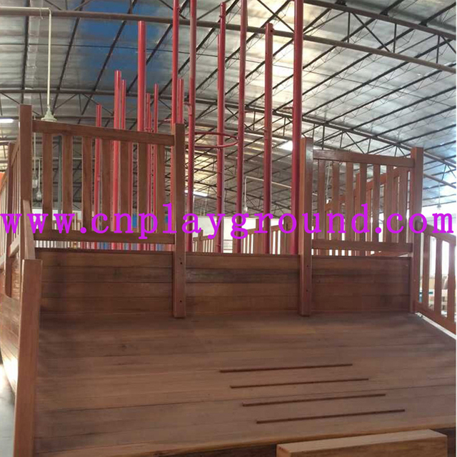 Large Family Wooden Pirate Ship Playground for Kids Play (HD-5401)