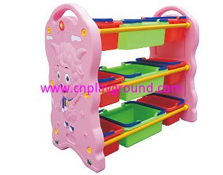 School Pink Sheep Three Layers Corner Storage Shelf (HG-7107)