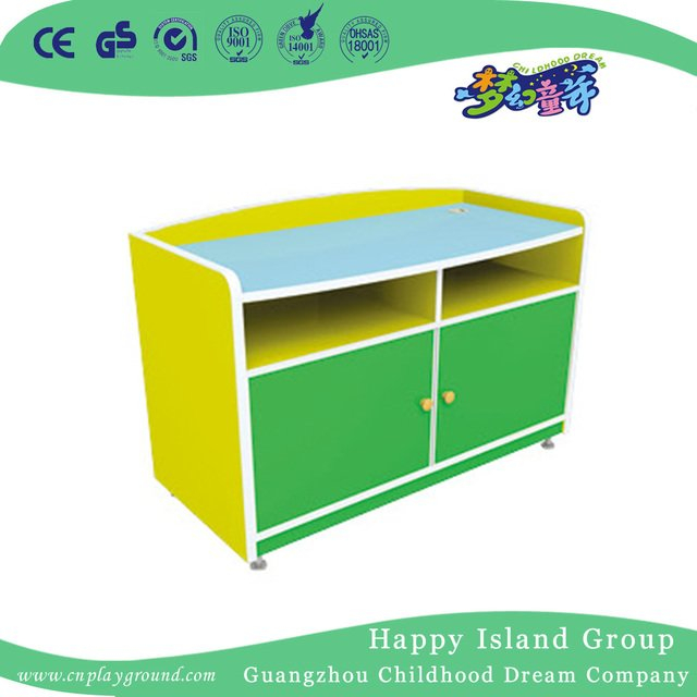 Hot Sale Kindergarten Furniture Wooden Kids TV Stand on Stock (HG-6110)