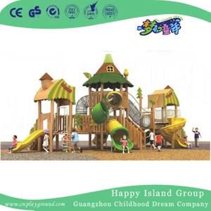 Outdoor Huge Wooden Combination Playhouse Playground For Garden (1907502)
