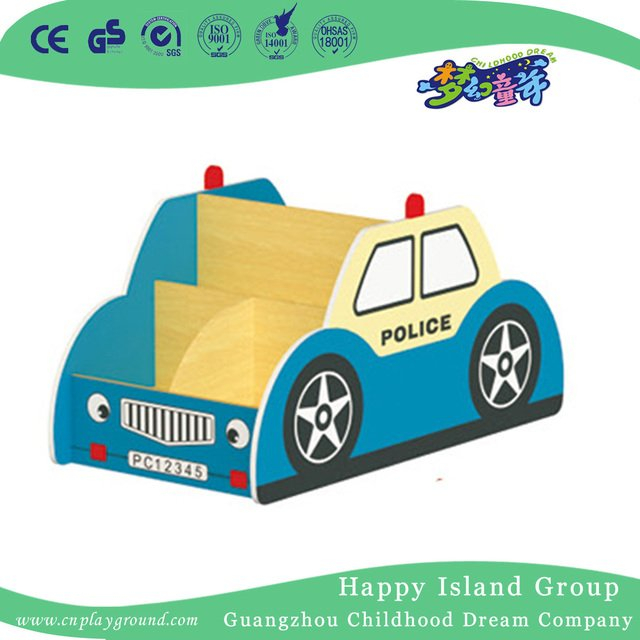 School Wood Police Car Model Combination Books Shelf (HG-6012)