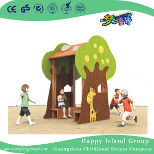 Outdoor Bright Color Children Wooden Tree Playhouse Playground (1908301)