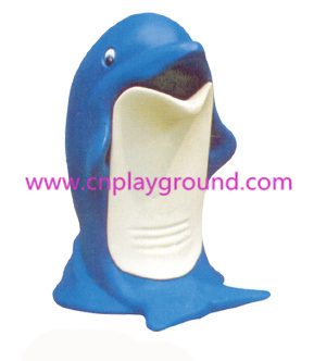 Outdoor Cartoon Animal Dolphin Trash Can For Park Equipment (M11-14201)