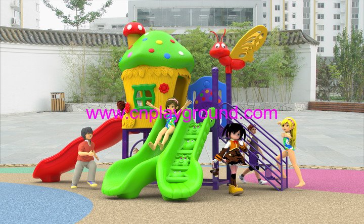 New Design Outdoor Mini Mushroom House Children Playground Equipment with Cartoon Animal (H17-A6)