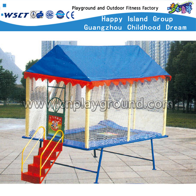 Outdoor round Trampoline Equipment Playgrounds with Roof (HD-15002)