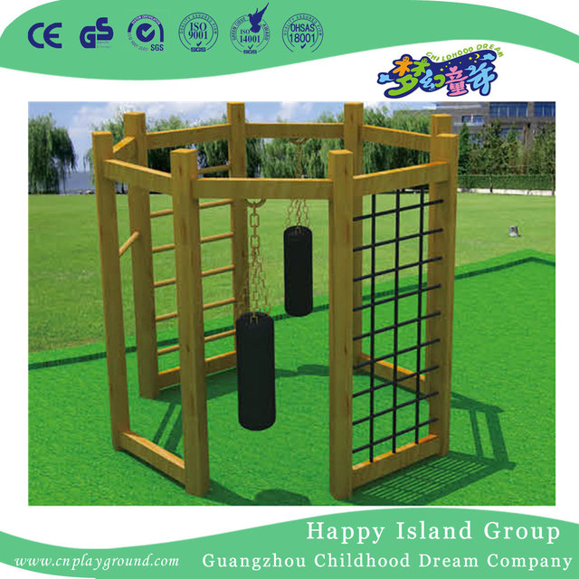 Outdoor Gym Wooden Bridge Balance Training Climbing Frames Equipment (HF-17602)