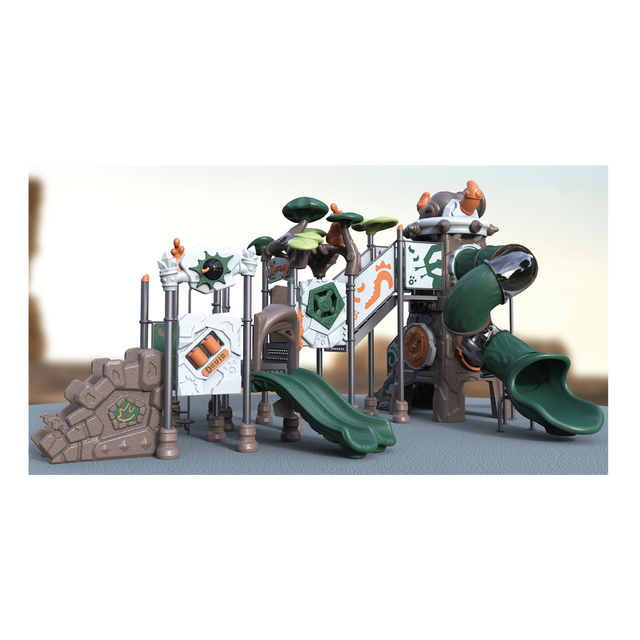 Outdoor Small Galvanized Steel Playground with Cartoon Chicken (HJ-10202) 