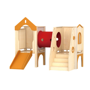 Kindergarten Indoor Wooden Small Slide Playground (HJ-2001)