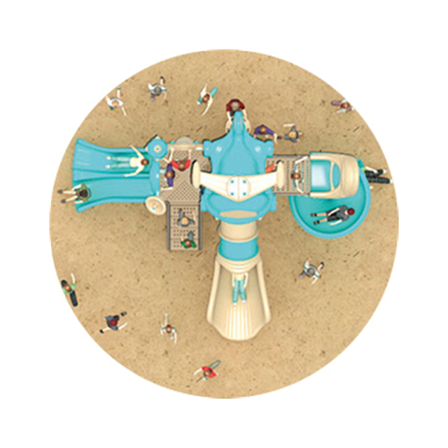 Outdoor Light Blue Little Outer Space Playground for Toddler Play (HJ-10901)