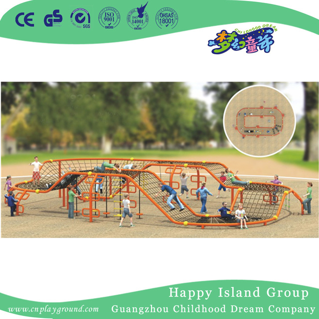 Outdoor Parallel Rope Network Series Climbing Frame For Children (1919101)