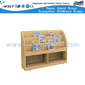 School Children Wooden Book Storage Shelf With Cabinet (M11-08506)