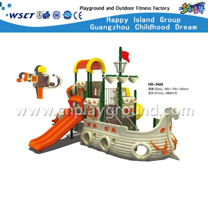 Guangzhou Cheap Middle Size Classic Theme Children Pirate ship Galvanized Steel Playground (HD-3402）
