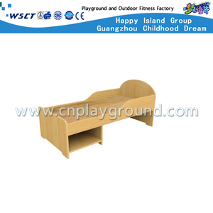 Wooden Made Kids Kindergarten Furniture school Bed with Shoe Cabinet (M11-08002)