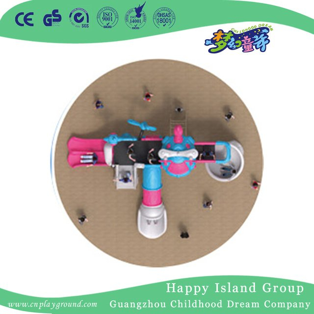 Outdoor New Blue and Pink Modern Children Airship Galvanized Steel Playground for Sale (HG-10501)