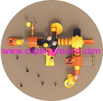 Outdoor Children Orange Tree House Galvanized Steel Playground Equipment for Backyard (HG-10201)