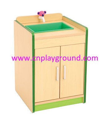 Kindergarten Children Role Play Wooden Washing Machine Cabinet (HG-4403)