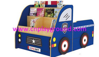 School Wood Police Car Model Combination Books Shelf (HG-6012)