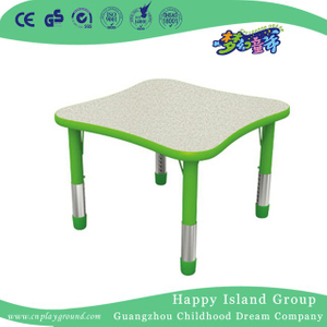 Small School Toddlers Wood Wavy Table For Four (HG-5004)