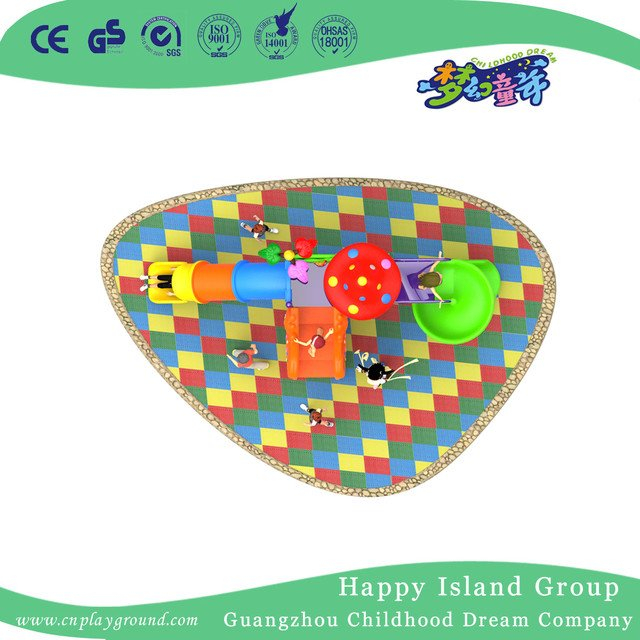  New Outdoor Red Mushroom House Children Playground with Cylindrical Slide (H17-A18)