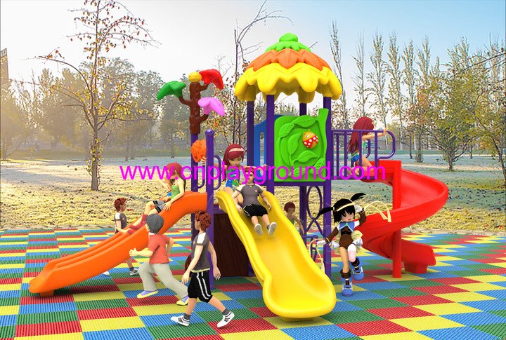 2018 New Outdoor Colorful Leaves Roof Children Combination Slide Playground Equipment (H17-A20)