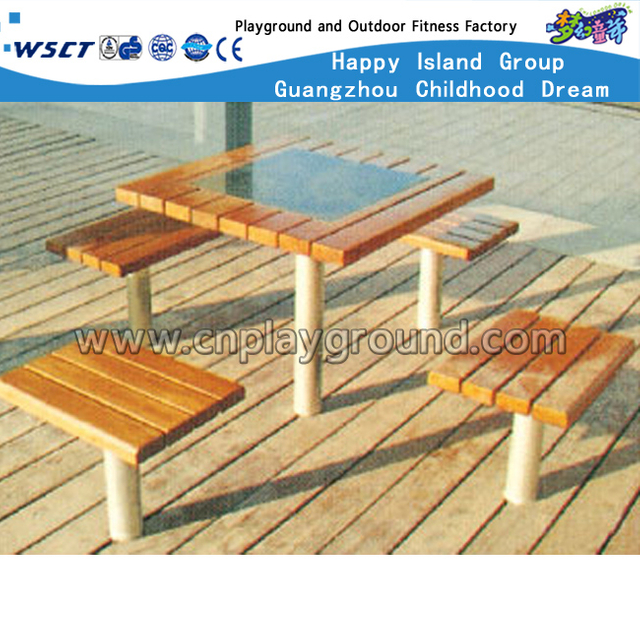 Outdoor Wooden Equipment Leisure Bench and Table Set (HD-19604)