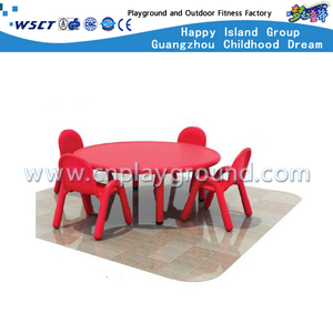 School Plastic Furniture Red Round Table for kids (M11-07603)