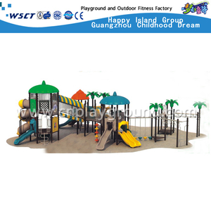 Amusement Park Children Sevilla Galvanized Steel Playground with Plastic Slide Equipment (HAP-2402)
