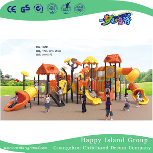 Outdoor Children Orange Tree House Galvanized Steel Playground Equipment for Backyard (HG-10201)