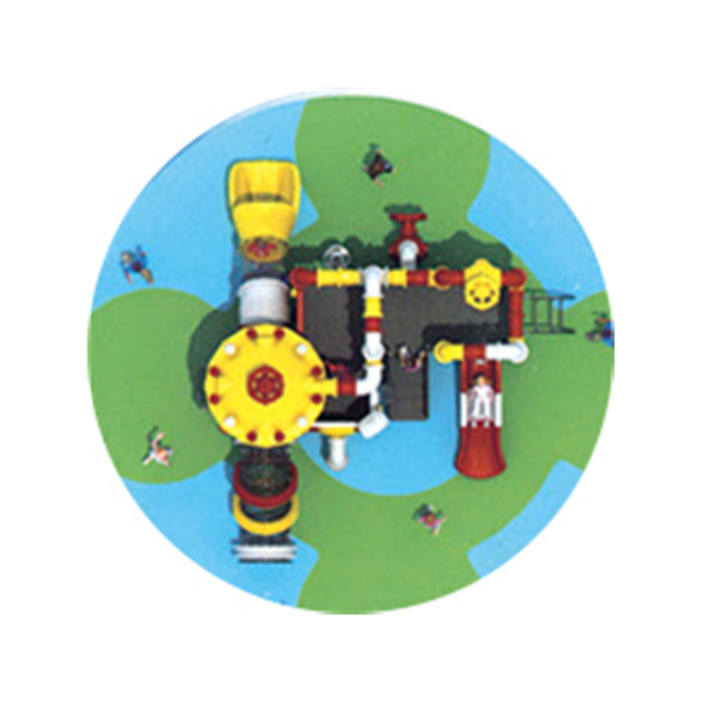 Amusement Park Outdoor Water Pipe Shaped Galvanized Steel Playground (HJ-11201)