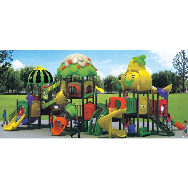 Outdoor Small Green Vegetable Slide Playground for Kids Play (HJ-11101)