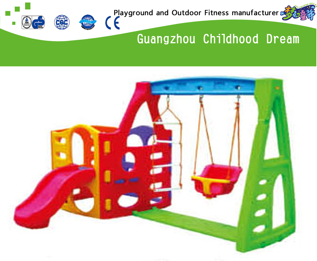 Indoor Small Plastic Swing Equipment Sets With Slide (M11-09202) 