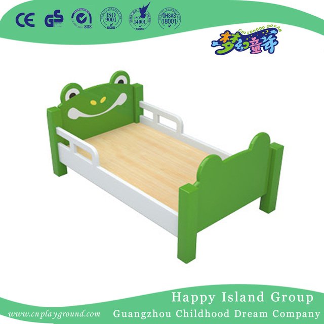 Yellow Bear Model Painting Wooden Toddler School Bed (HG-6502)