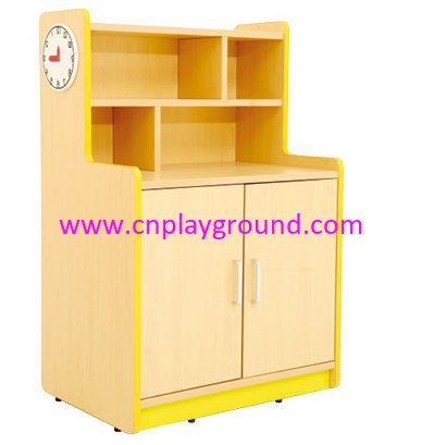 Kindergarten Children Role Play Wood Worktop Style Cabinet (HG-4405)
