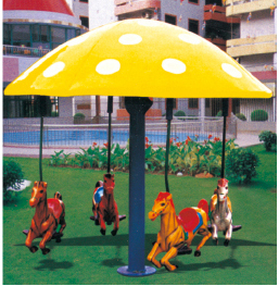 Hot Sale 4 Seats Children Red Mushroom Carousel Equipment For Amusement Park (HD-18803)