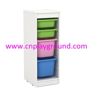 School White Wooden Kids Toys Storage Cabinet (HG-5501)