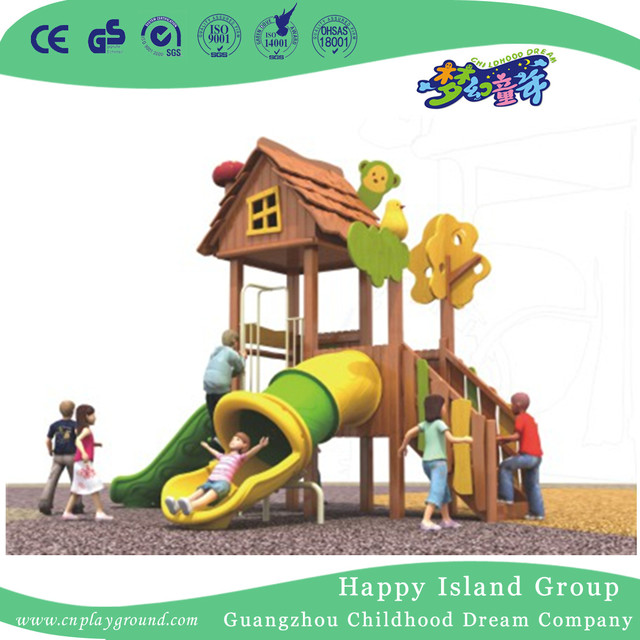 Outdoor Bright Color Children Wooden Playhouse Playground Equipment (1908403)