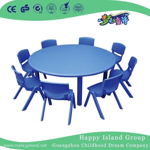 School Unique Yellow Trapezoidal Plastic Table for Toddler (HG-5105)