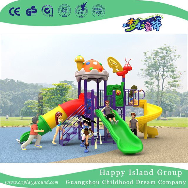 New Design Outdoor Children Mushroom House Playground Equipment with Slide (H17-A1)