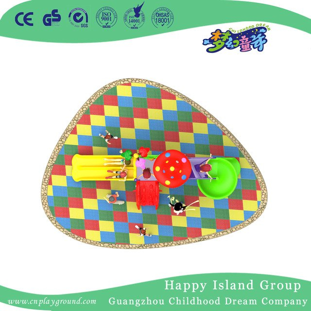 New Outdoor Cartoon Double Slide Children Mushroom House Playground (H17-A19)