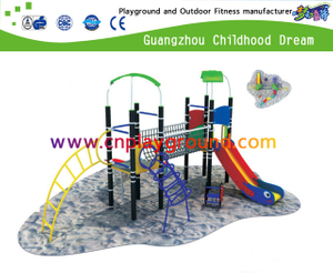 Kids Outdoor Plastic Slide Combination Climbing Frames Playgrounds (A-17604)